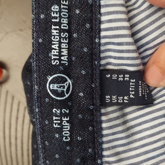 LANDS END Mid Rise Straight Leg Polka Dot Jeans - Picture 12 of 13